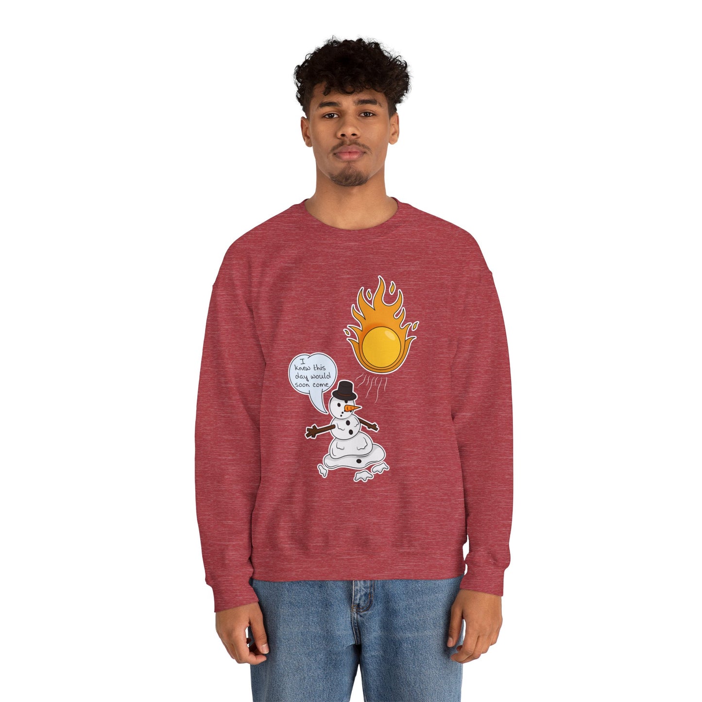Unisex Heavy Blend™ Crewneck Sweatshirt (Melting Snowman)