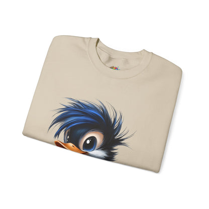 Unisex Heavy Blend™ Crewneck Sweatshirt (Blue Hair Duck)