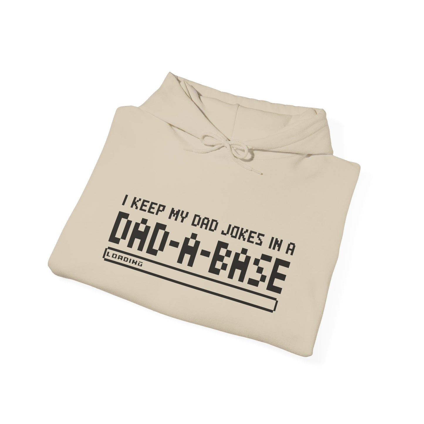 Dad Jokes Hoodie - Unisex Heavy Blend™ Sweatshirt (Keep my Jokes in a Dad-A-Base)