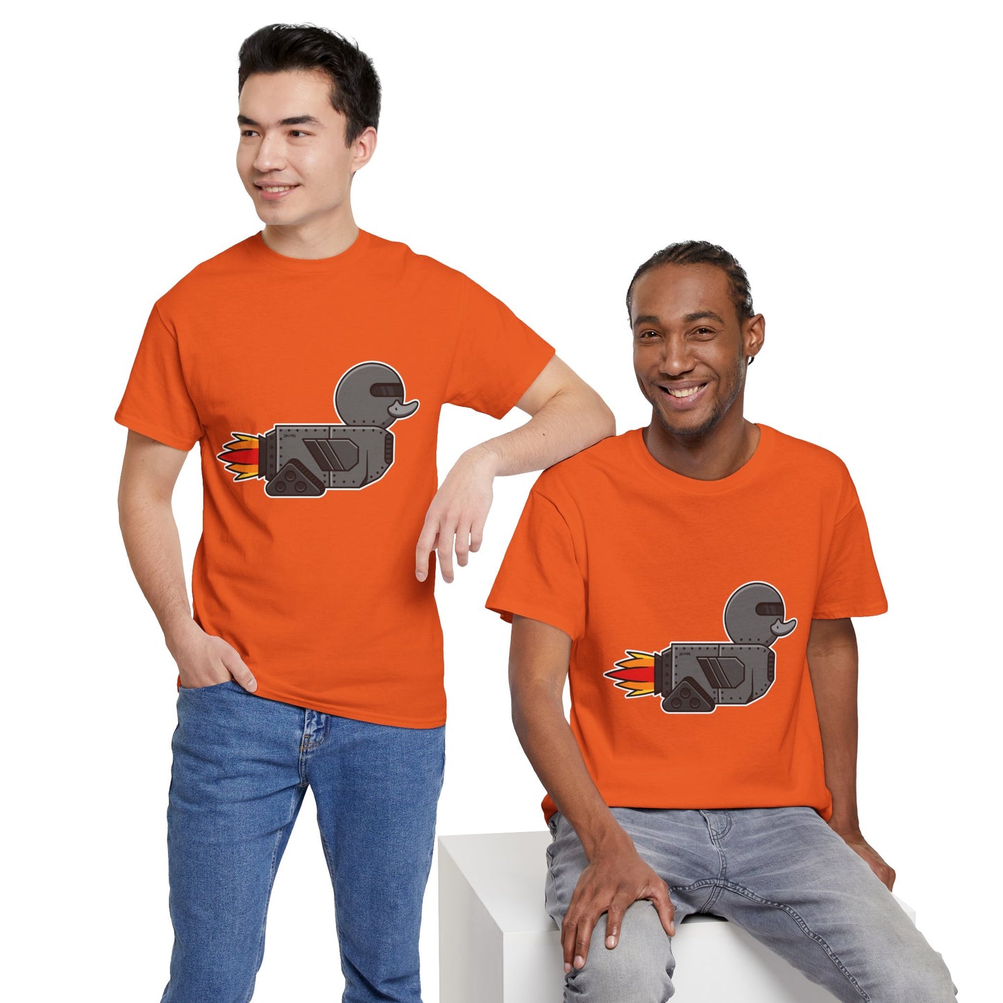 Unisex Heavy Cotton Tee (Robot Duck)