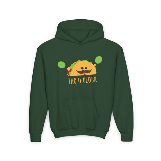 Youth Heavy Blend Hooded Sweatshirt (Tac'O Clock)