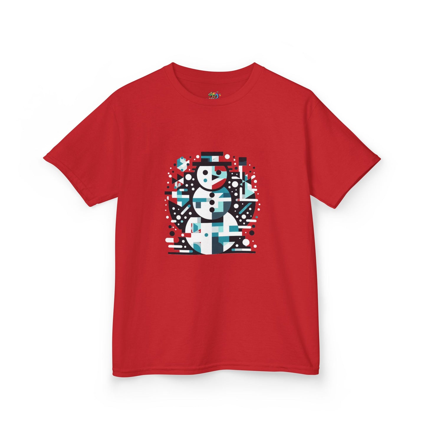 Kids Heavy Cotton T-Shirt (Abstract Snowman)