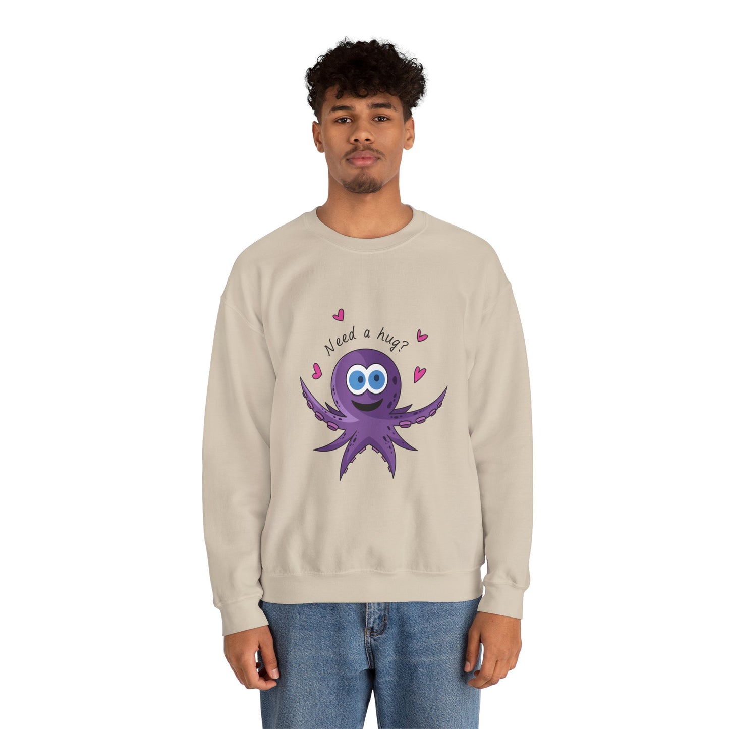 Unisex Heavy Blend™ Crewneck Sweatshirt (Octopus Hug)