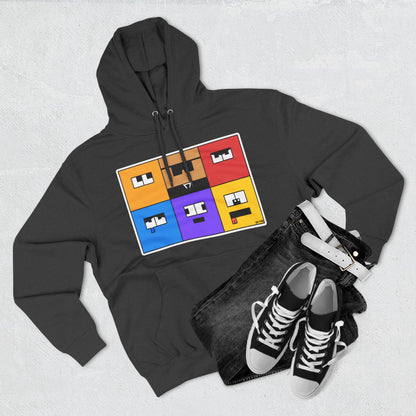 Three-Panel Fleece Hoodie (Emotion Blocks)