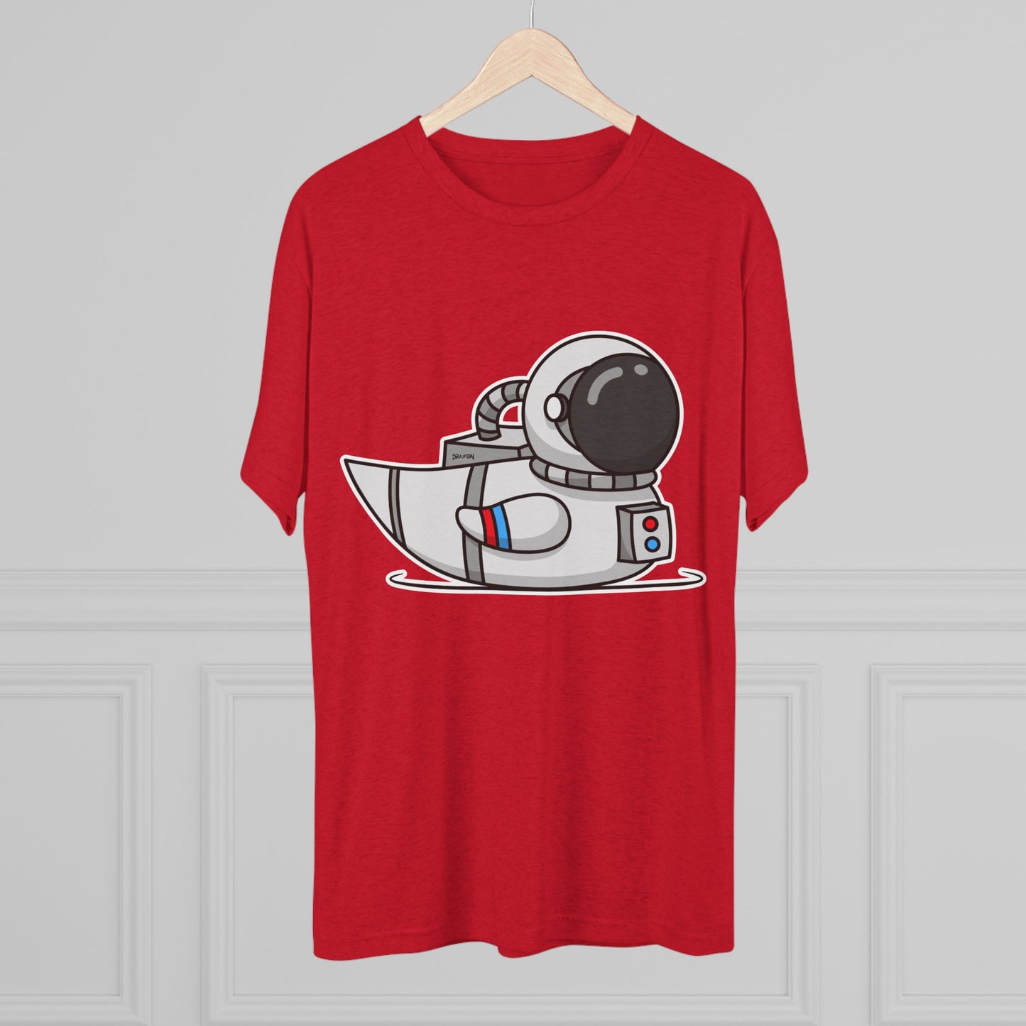 Unisex Tri-Blend Crew Tee (Astronaut Duck)