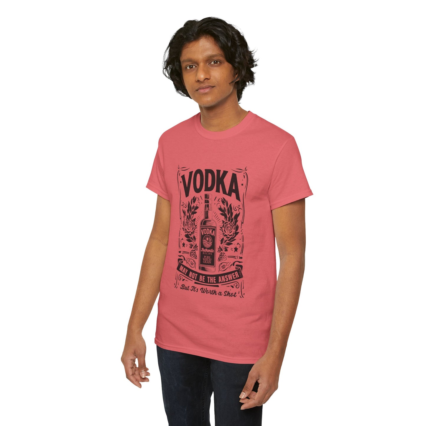 Unisex Heavy Cotton Tee (Vodka - Worth a Shot)