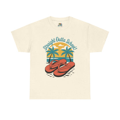 Unisex Heavy Cotton Tee (Straight Outta School)