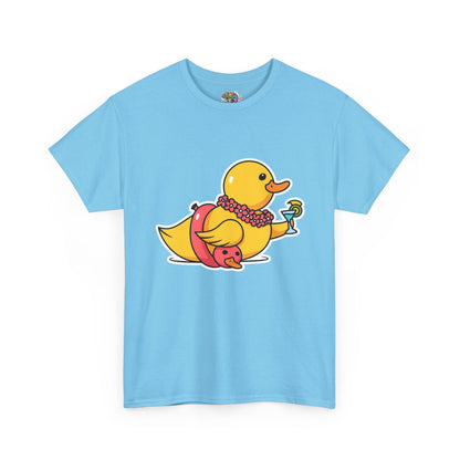 Unisex Heavy Cotton Tee (Tropical Duck)