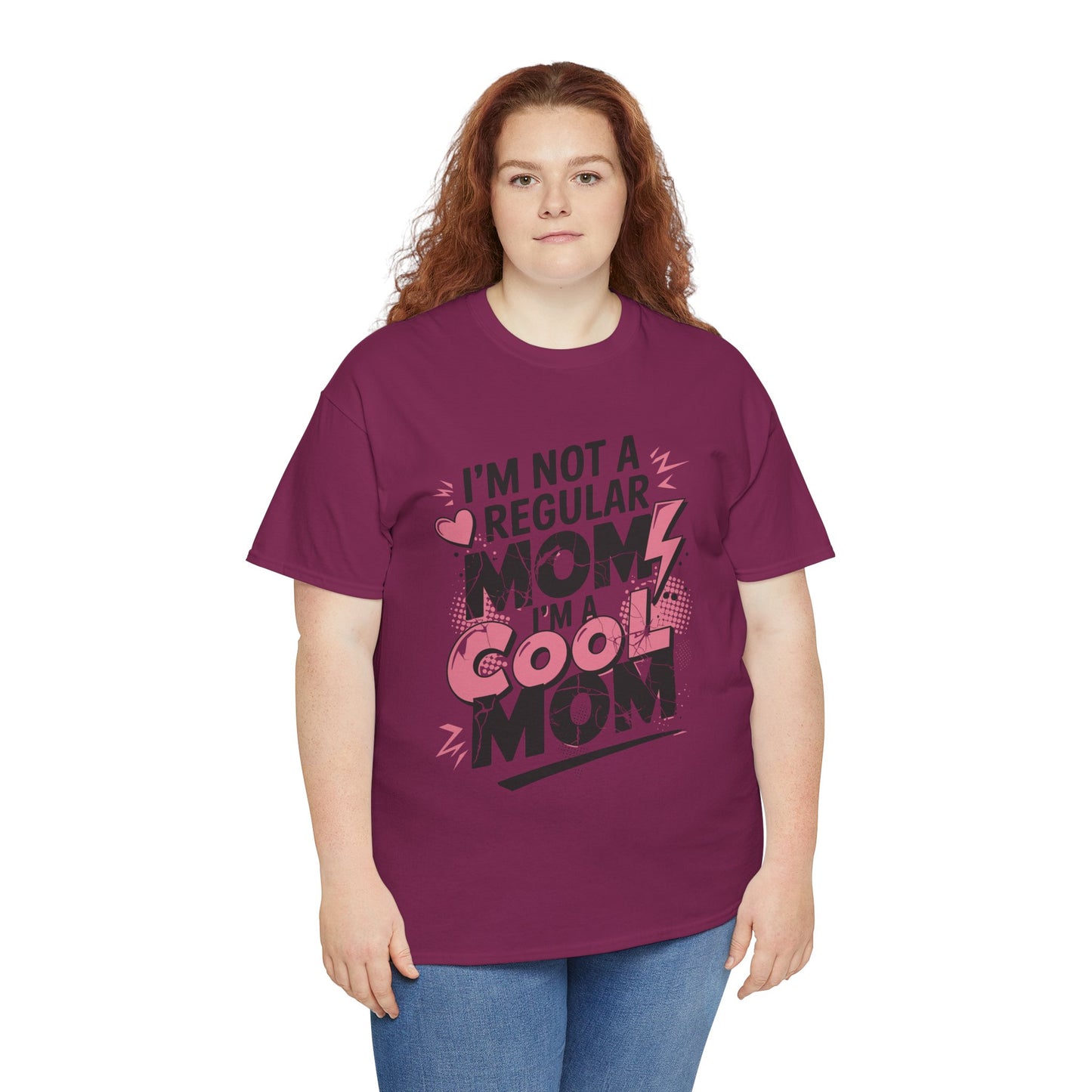 Unisex Heavy Cotton Tee (I'm Not a Regular Mom, I'm a Cool Mom)