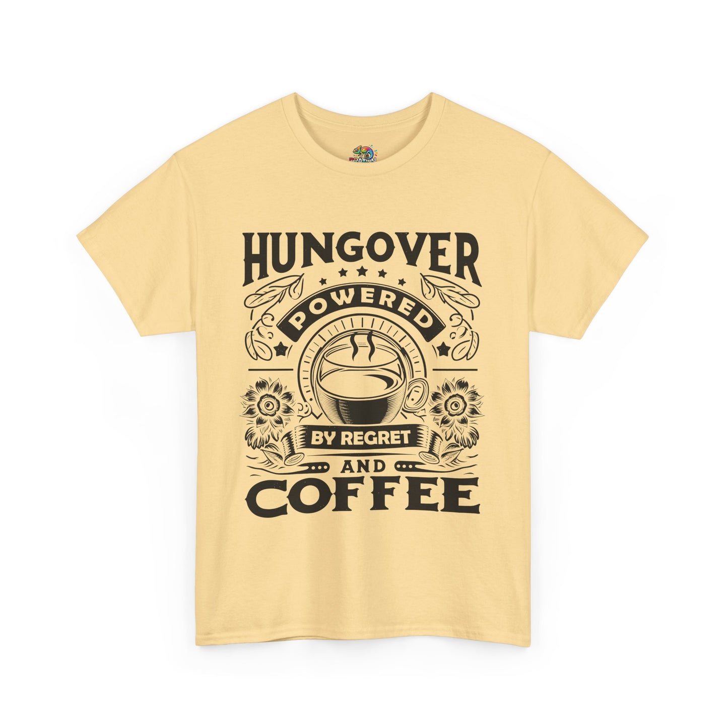 Unisex Heavy Cotton Tee (Hungover - Powered by Coffee)