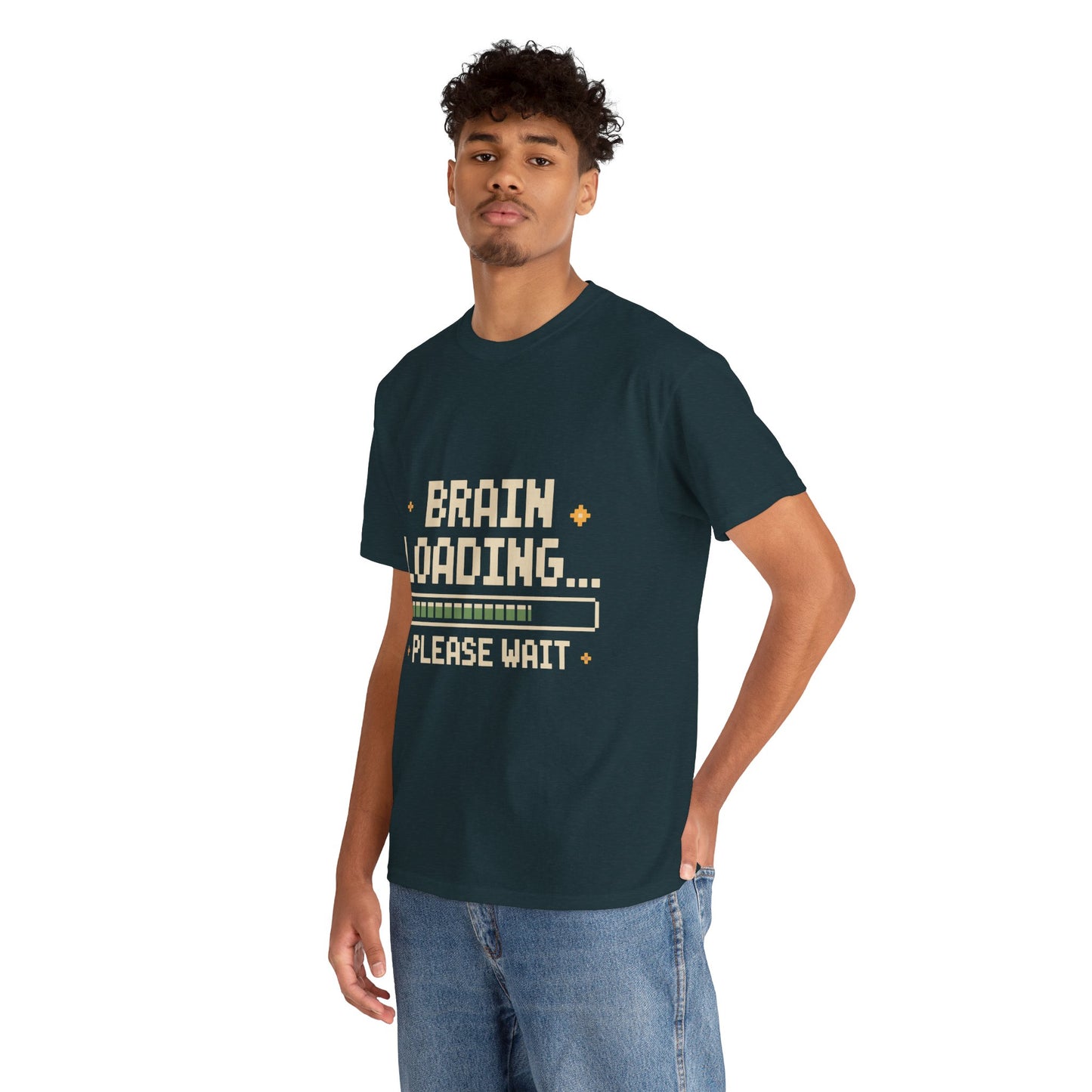 Unisex Heavy Cotton Tee (Brain Loading...Please Wait)