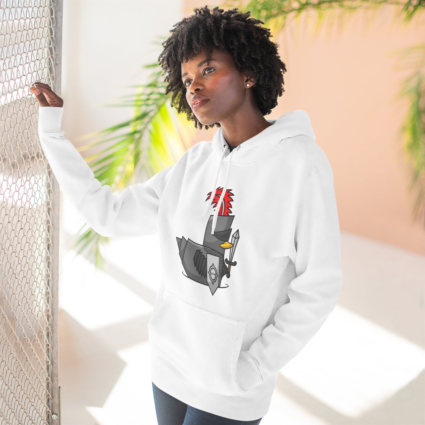 Three-Panel Fleece Hoodie (Knight Duck)