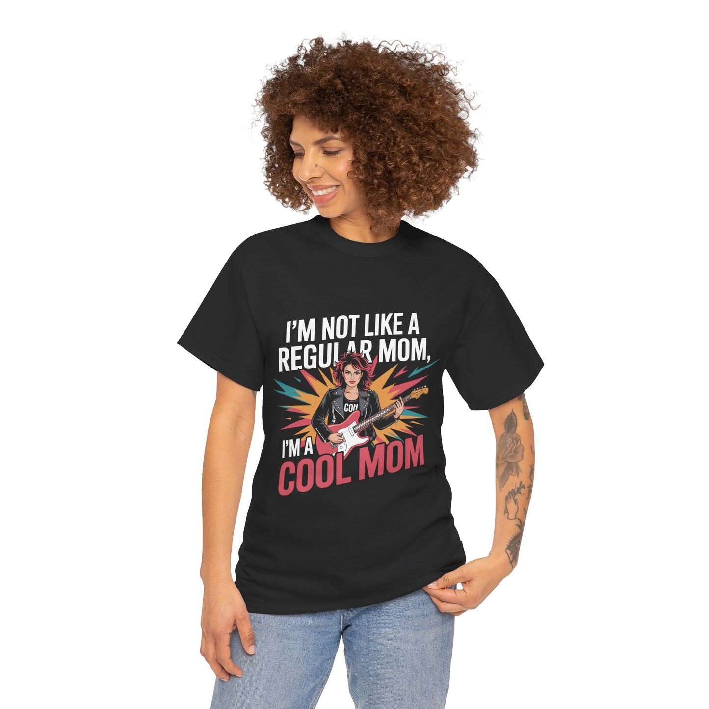 Unisex Heavy Cotton Tee (I'm Not a Regular Mom, I'm a Cool Mom)