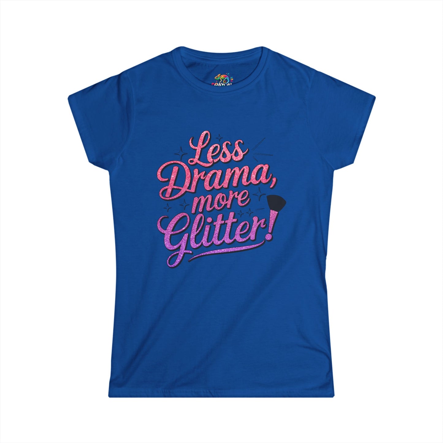 Women's Softstyle Tee (Less Drama More Glitter)