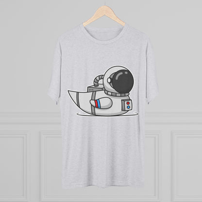 Unisex Tri-Blend Crew Tee (Astronaut Duck)