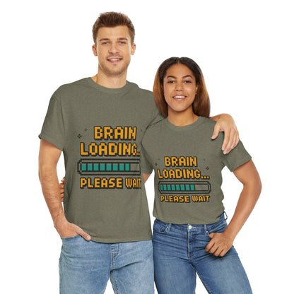 Unisex Heavy Cotton Tee (Brain Loading...Please Wait)