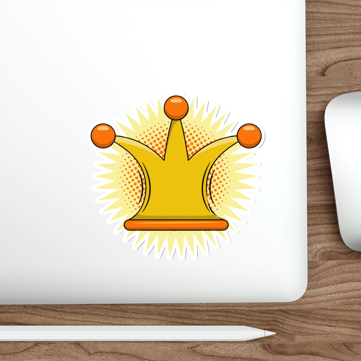 Die-Cut Stickers | Vibrant Art for Personalization (Crown)