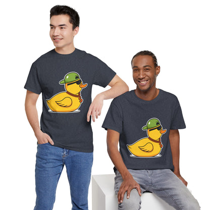 Unisex Heavy Cotton Tee (Gangster Duck)