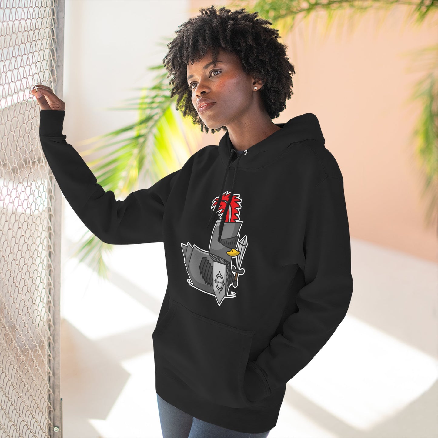 Three-Panel Fleece Hoodie (Knight Duck)