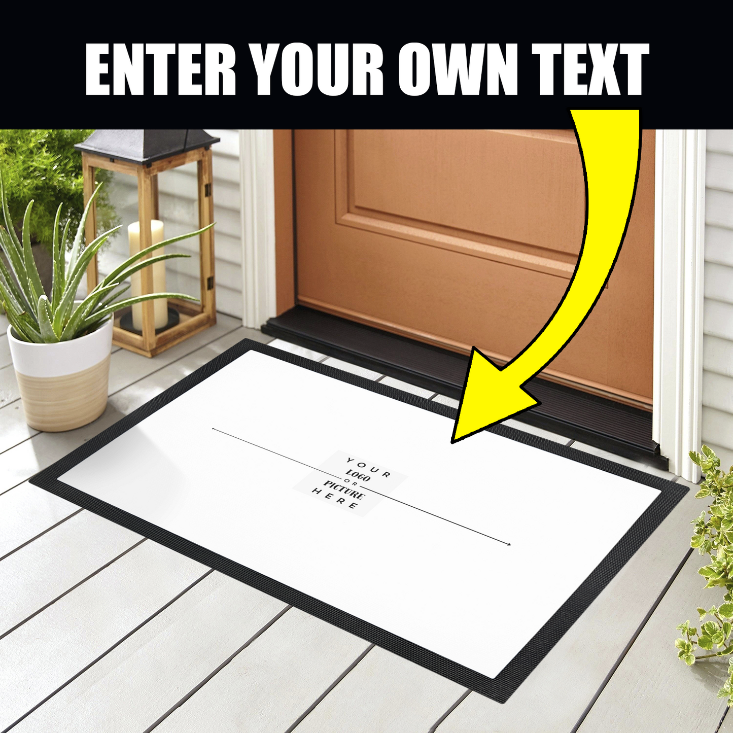 Doormat with Rubber Border 3 Sizes